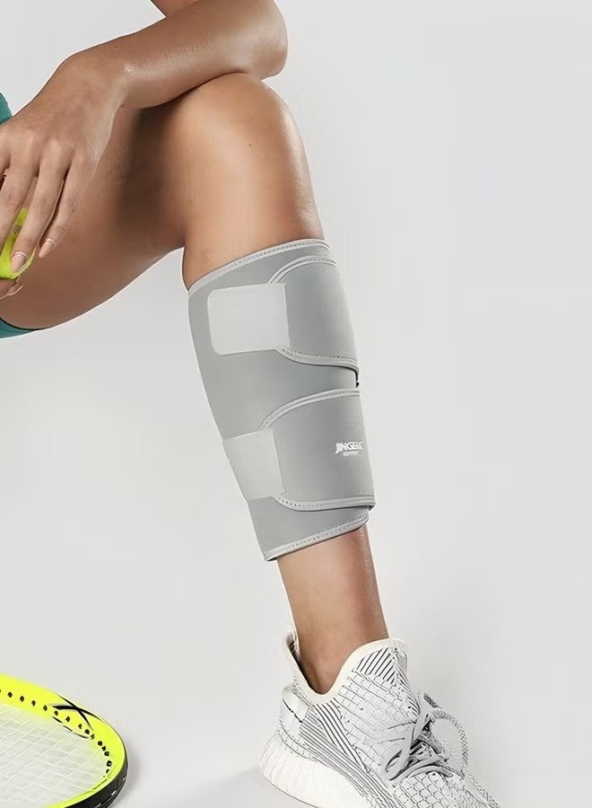 جينجبا سابورت واقيات الساق للرجال والنساء - عبوة واحدة، دعامة ساق قابلة للتعديل، مقاومة للصدمات، ضغط مفتوح، دعم للساق، أكمام ضغط للساق، أكمام دعم للساق لتخفيف آلام الساق، والالتواءات، وإصابات الساق الناتجة عن التنس - واقيات الساق ودعامات الساق القابلة للتعديل تدعم التعافي الرياضي واللياقة البدنية والجري - Image 2