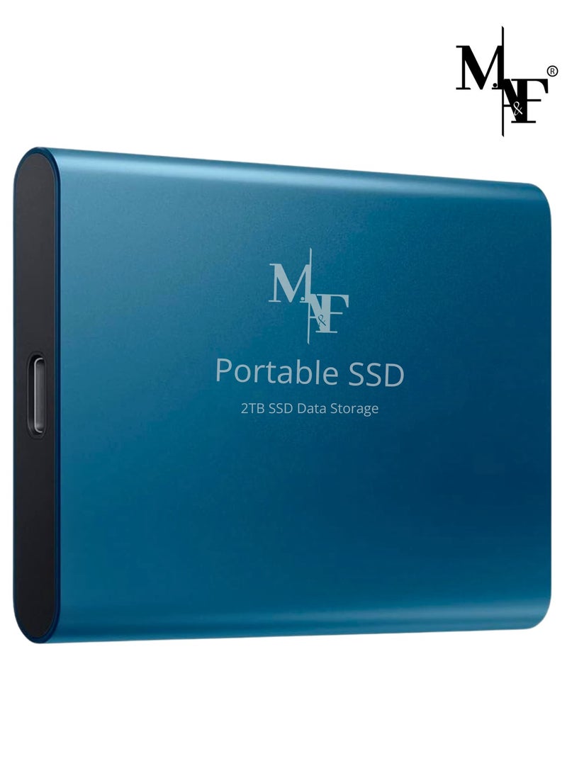 M.A&F's Portable External Hard Drive 2TB , Mini SSD Hard Drives,Solid State External Drives,Computer Backup Drive,USB 3.1 to Type-C Support Data Storage Transfer for Windows XP PC Laptop and Mac - Image 1