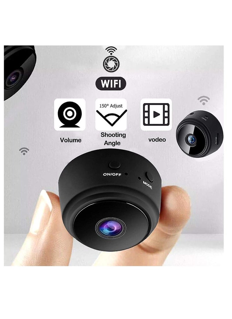 Digi Core A9 كاميرا IP لاسلكية صغيرة 1080P HD كاميرات واي فاي لاسلكية مع غطاء خلفي مغناطيسي سري كاميرا مربية الطفل مع تطبيق الهاتف كاميرا ذكية صغيرة للداخلية والخارجية (أسود)  - Image 2
