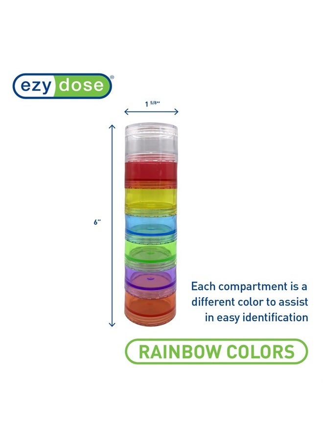 Ezy Dose Ezy Dose Stackable (7-Day) Pill, Medicine, Vitamin Organizer Box | Weekly, Daily Planner | Large & Extra Storage Compartments |Rainbow Colored Containers  - Image 2