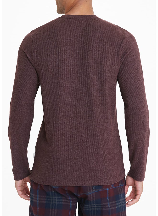 Matalan Long Sleeve Waffle Lounge T-Shirt  - Image 1