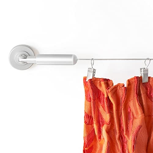 Willow And Eva Wire Curtain Hanging System - 16ft Stainless Steel Room Divider Rod | Willow & Eva - Image 1