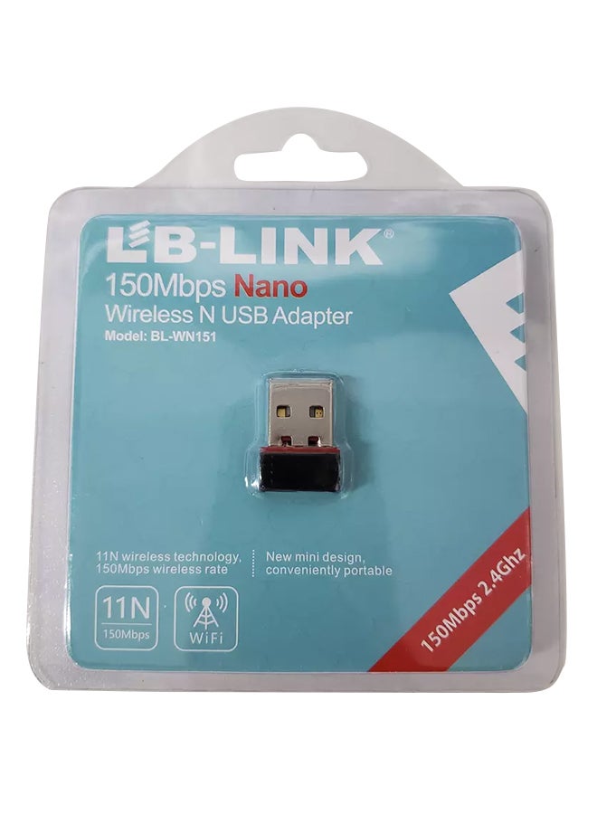 LB-LINK 150 Mbps Mini USB WiFi LAN Adapter Black - Image 3