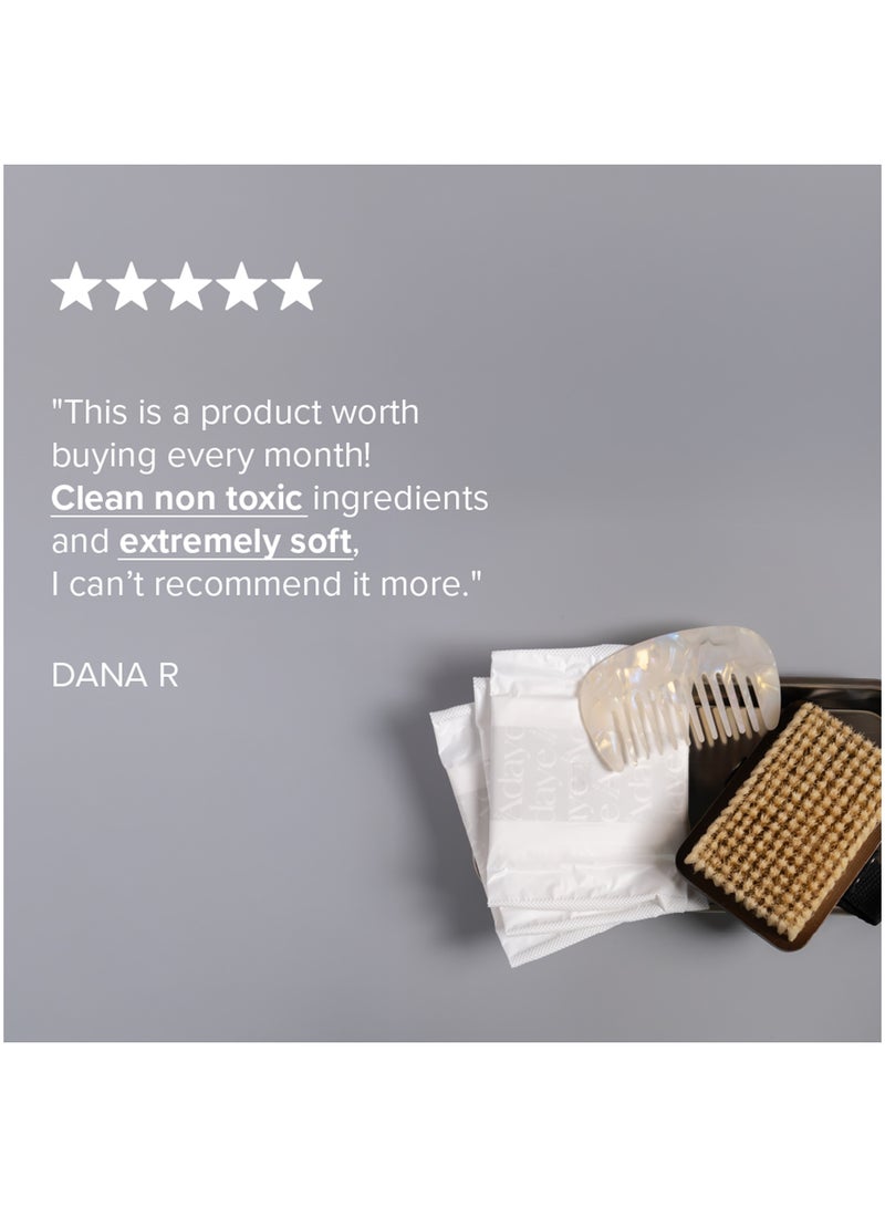 Adaye Organic Cotton Ultra Thin Sanitary Night Pads with Wings 12 Pcs - Image 5