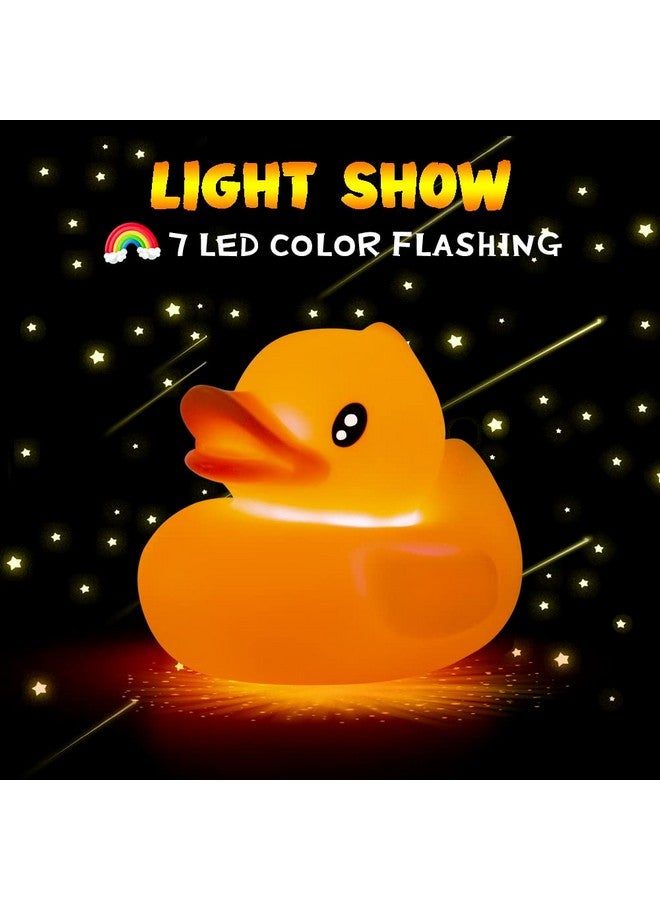 Woby Bath Toys for Toddlers 1-3,No Hole Light Up Bath Toys Baby Bathtub Toys Bathroom Floating Animal Set with Colorful Flashing LED Light for Baby (Funny Forest Animal Style) - Image 4