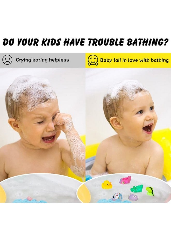 Woby Bath Toys for Toddlers 1-3,No Hole Light Up Bath Toys Baby Bathtub Toys Bathroom Floating Animal Set with Colorful Flashing LED Light for Baby (Funny Forest Animal Style) - Image 5
