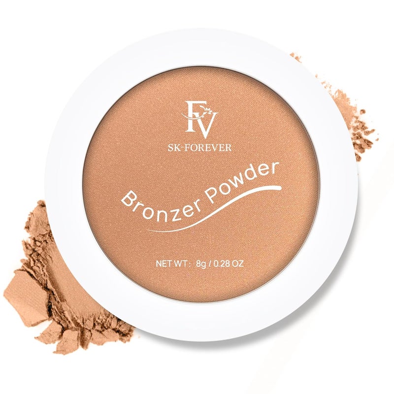 FV Bronzing Powder Long Lasting TalcFree Silky Bronzer Powder Sunkissed Natural Glow Matte Finish Waterproof Bronzers for Women Bronzer 028 oz