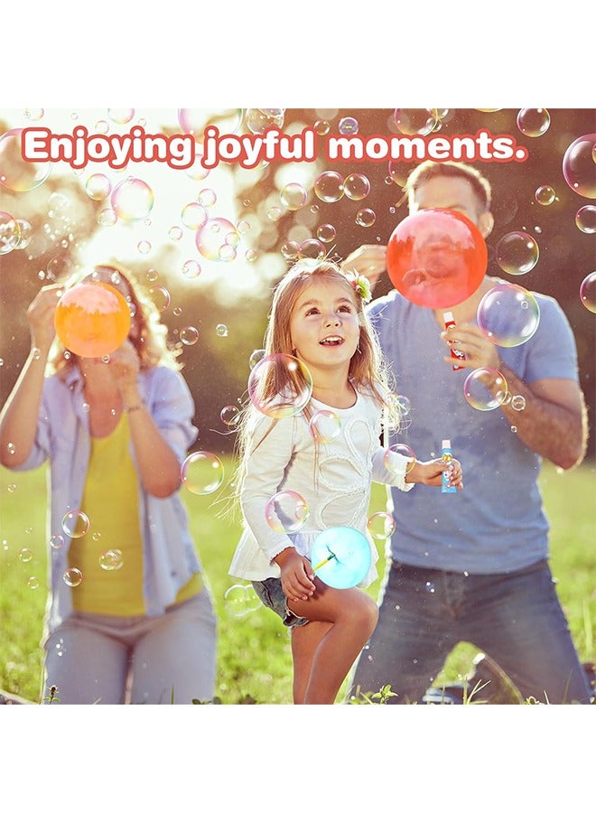 20PCS Blow Plastic Bubbles Toy Set, Large Bubble Balloons Bubble Blowing Products Collection Kid-Friendly Bubble Blowing Toys for Kids Outside Party Birthday Gift Toddler Outdoor Toys(Random Number of Each Color)  - Image 2