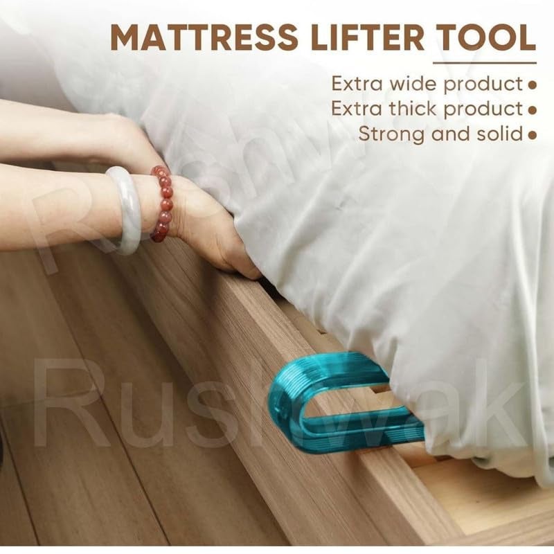 Rushwak Pack of 2 Bedsheet Tucker and Mattress Lifter Tool - 2 in 1 Stand for Lifting and Holding Mattress - Wedge Elevator for Easy Bed Making and Sheet Tucking - Image 4