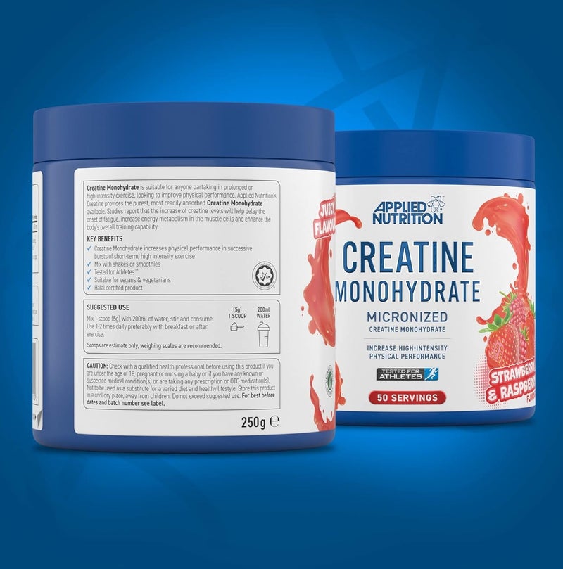 Applied Nutrition Creatine Monohydrate Micronized - 250g Strawberry & Raspberry – Fast Absorption, Improve Performance, Boost Strength, and Endurance - Image 5