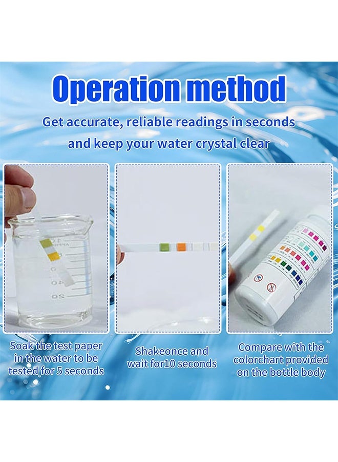 JS 50 Strips Pool Test Strips - 3-in-1 Pool Water Testing Kit for Chlorine/Bromine, pH, Alkalinity - Easy and Accurate Hot Tub Test Strips for Swimming Pools & Spas - Image 4