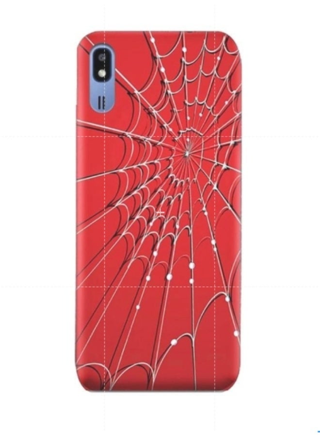 Spider Web Pattern Protective Case Cover For Samsung Galaxy A2 Core Red