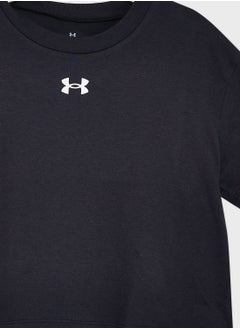 UNDER ARMOUR Girls' Crop Sportstyle Logo Short Sleeve T-shirt  - Image 3