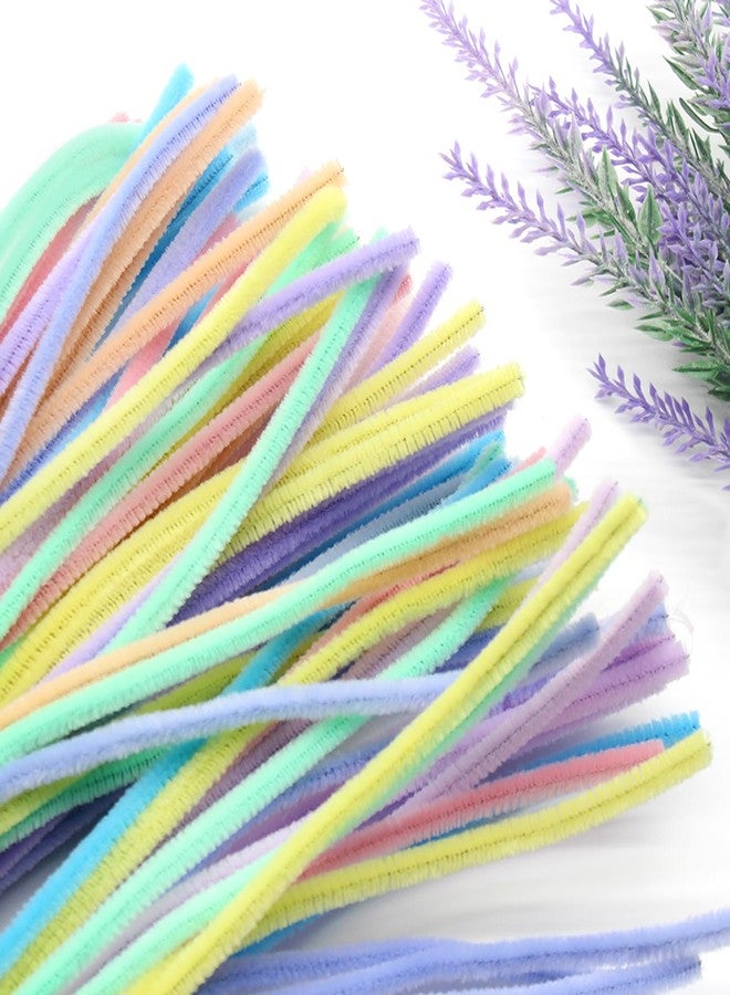 Anvin Pipe Cleaners 100 Pcs 7 Colors Chenille Stems for DIY Crafts Decorations Creative School Projects (6 mm x 12 Inch, Macaron Colors) - Image 2