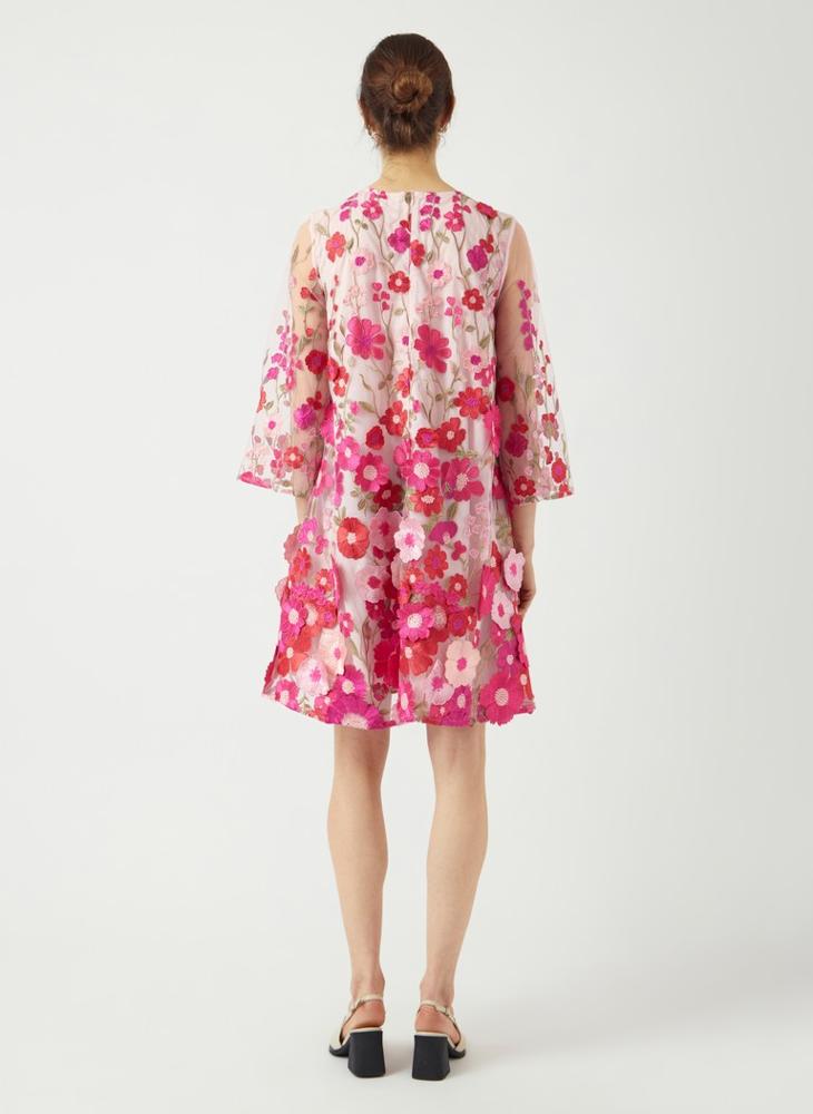 YAS Floral embroidered A-line dress - Image 2