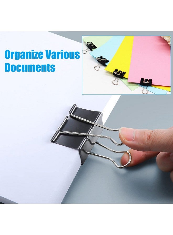 CABAX Extra Large Binder Clips 2-Inch, Big Paper Clamps For Office School Home Kitchen Storage Supplies Black, Pack Of 3 - Image 5