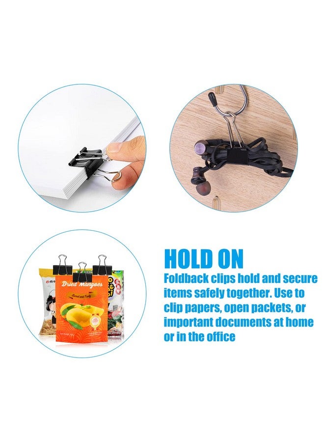 CABAX Extra Large Binder Clips 2-Inch, Big Paper Clamps For Office School Home Kitchen Storage Supplies Black, Pack Of 3 - Image 4