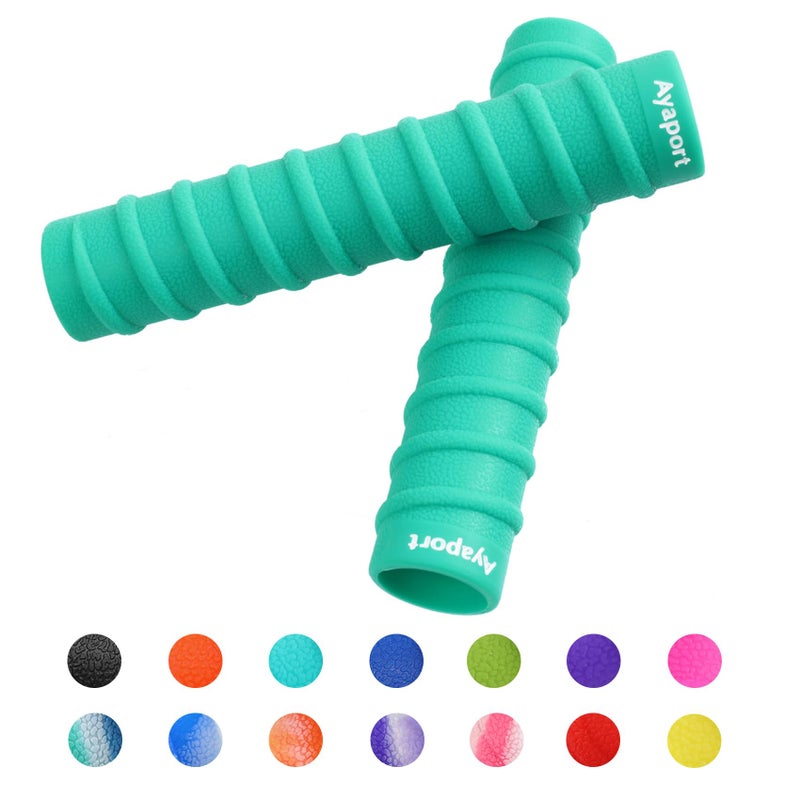 Ayaport Kayak Paddle Grips Non-Slip Silicone Wraps Blister Prevention Kayaking Accessories For Take-Apart Paddles (Teal) - Image 1