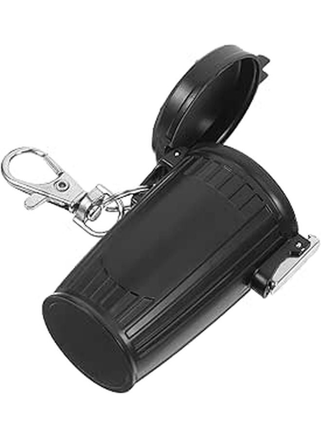 Portable Pocket Ashtray with Lid Keychain Sealed Compact Outdoor Travel Car Use - Image 1