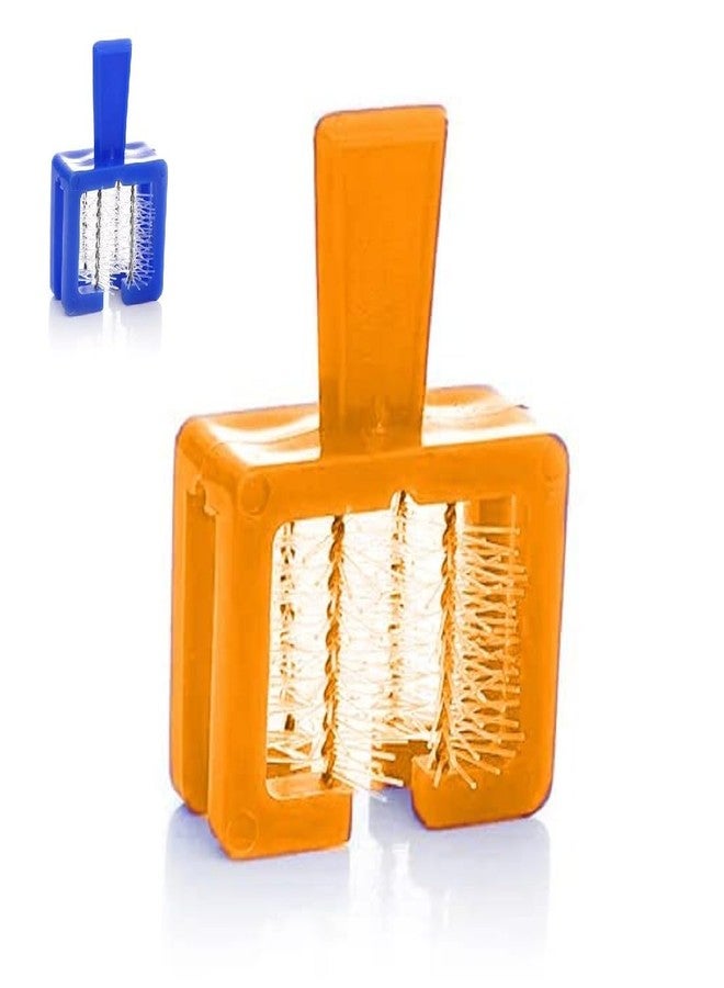 Rinpoche Comb Cleaner Hair Brush Dirt Remover Anti Skid Handle Embedded Tool for Removing Hair Dust Combs (Multicolor) (Pack Of 2) - Image 3