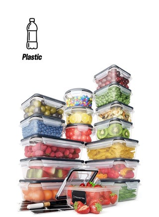 16 Pieces Transparent & Black