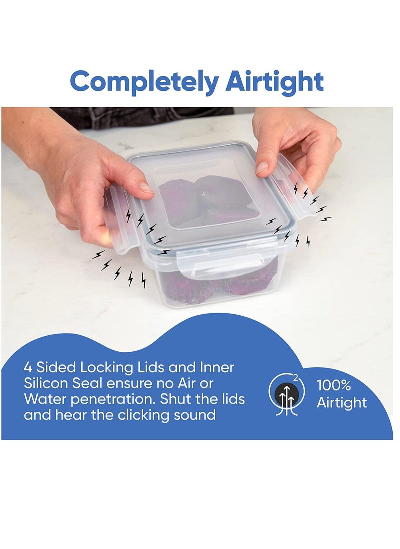 TYCOM - TYCOM 16 Piece Food Storage Containers Set with Easy Snap Lids 16 Lids +16 Containers- Airtight Plastic Containers for Pantry & Kitchen Organization - BPA-Free Food Containers Free Labels & Marker - Image 1