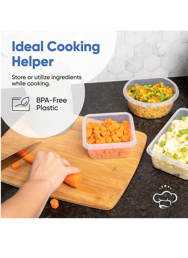 TYCOM - TYCOM 16 Piece Food Storage Containers Set with Easy Snap Lids 16 Lids +16 Containers- Airtight Plastic Containers for Pantry & Kitchen Organization - BPA-Free Food Containers Free Labels & Marker - Image 1