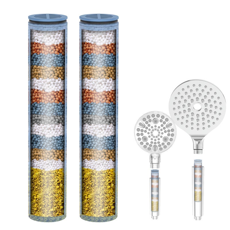 MakeFit Shower Head Filter Replacement Cartridge for SSJ781/DSSJ781/ DSSJ781-01 MakeFit Filtered Handheld Shower Head (2-PACK) - Image 1