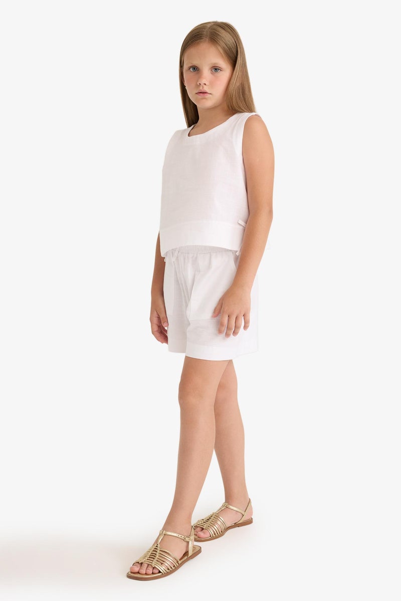 DeFacto White Girl Girl Cotton Shorts Casual - Image 2