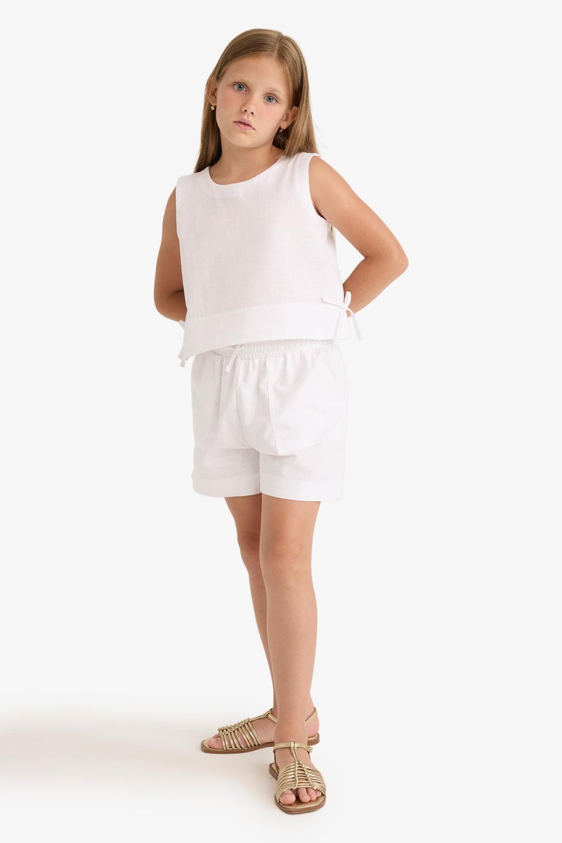 DeFacto White Girl Girl Cotton Shorts Casual - Image 3