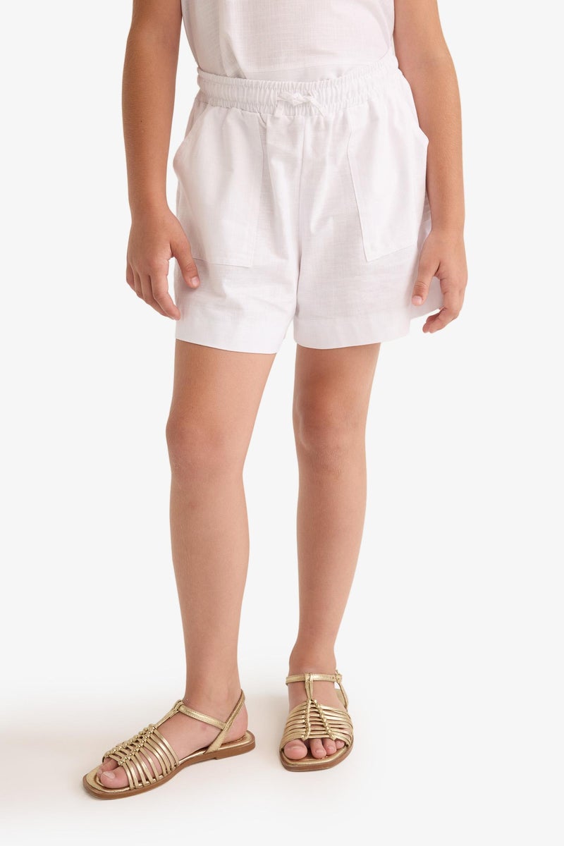 DeFacto White Girl Girl Cotton Shorts Casual - Image 4