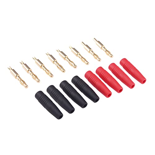OliYin 4pairs 4mm Solder Type Banana Plug Male Bullet Connector Charger Adapter for RC LiPo Charger - Image 1