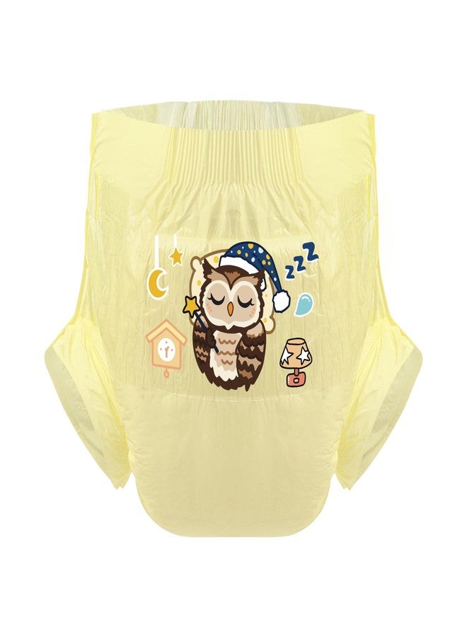 CutiePlusU Adult Diaper 3 Pieces Adult Diapers Sample Maximum Overnight Absorbency Yellow Sleep Owl (Medium 28"-38") - Image 1