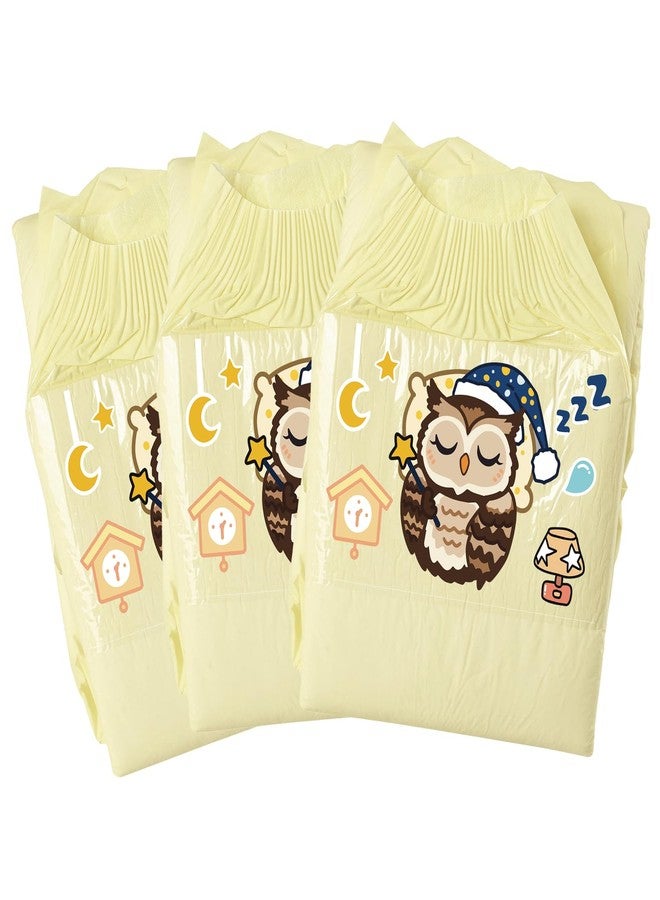 CutiePlusU Adult Diaper 3 Pieces Adult Diapers Sample Maximum Overnight Absorbency Yellow Sleep Owl (Medium 28"-38") - Image 2