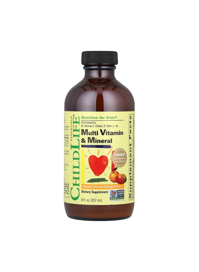 ChildLife Essentials, Multi Vitamin & Mineral, Natural Orange/Mango, 8 fl oz (237 ml) - Image 1