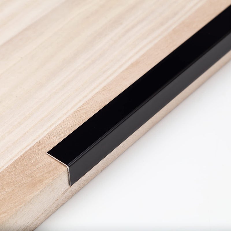 Trimold Aluminum Peel and Stick L Molding Corner Guards with 90 Angle for Wall Door Frame Cabinet Baseboard Protection and Decoration 354in x 08in 3Pcs