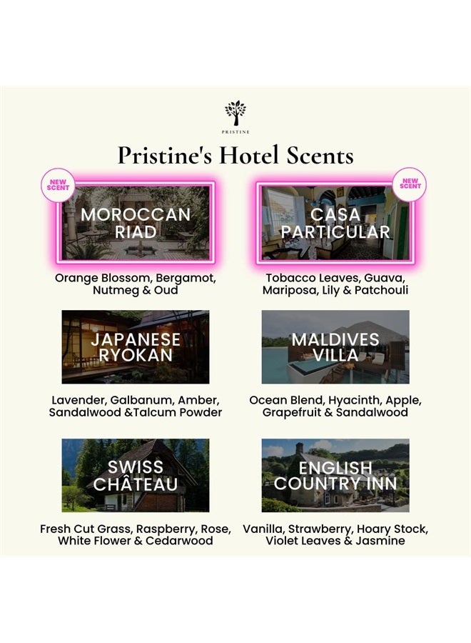 PRISTINE Top 4 Hotel Blend Essential Oils 4 Pcs Set for Diffuser for Home, Humidifier, Aromatherapy Fragrance for Home(English Country Inn,Maldives Villa,Swiss Château,Japanese Ryokan) - Image 2