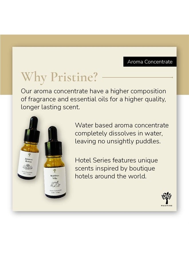 PRISTINE Top 4 Hotel Blend Essential Oils 4 Pcs Set for Diffuser for Home, Humidifier, Aromatherapy Fragrance for Home(English Country Inn,Maldives Villa,Swiss Château,Japanese Ryokan) - Image 3