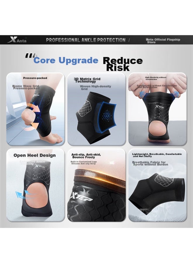 XTEP Xtep Ankle Brace, Sprain Protection, Sports Recovery Sleeve, Football, Basketball, Anti-sprain, Post-injury Foot Support, Ultra-thin, Size M  - Image 2