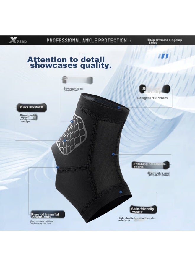 XTEP Xtep Ankle Brace, Sprain Protection, Sports Recovery Sleeve, Football, Basketball, Anti-sprain, Post-injury Foot Support, Ultra-thin, Size M  - Image 3