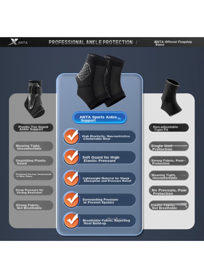 XTEP Xtep Ankle Brace, Sprain Protection, Sports Recovery Sleeve, Football, Basketball, Anti-sprain, Post-injury Foot Support, Ultra-thin, Size M  - Image 4