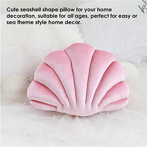 Patty Both Seashell Decorative Pillow Velvet Seashell Throw Pillow, Sea Shell Shaped Throw Pillow Decorative Pillows for Bed Couch Home Office Decor (Pink, Small(12.8 * 10in 0.3kg)) - Image 4