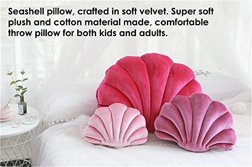 Patty Both Seashell Decorative Pillow Velvet Seashell Throw Pillow, Sea Shell Shaped Throw Pillow Decorative Pillows for Bed Couch Home Office Decor (Pink, Small(12.8 * 10in 0.3kg)) - Image 5