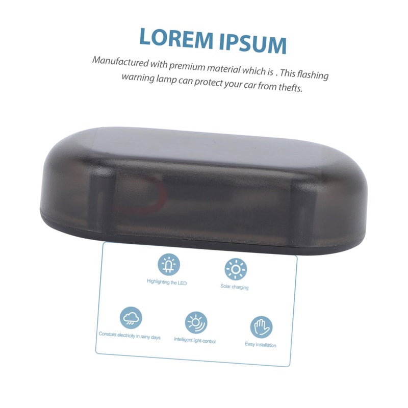 Solar Powered Anti Theft Car Interior LED Security Alarm Light Rechargeable - Image 3