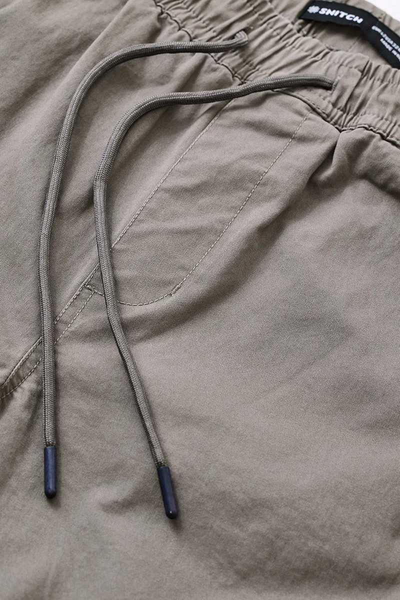 SNITCH Grey Seven Pocket Cargo Joggers for Men | Best Price UAE