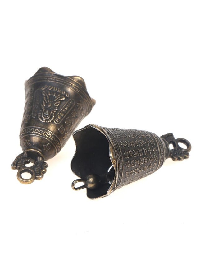 Generic 2Pcs Antique Bell China'S Mini Brass Copper Sculpture Pray Guanyin Bell - Image 4
