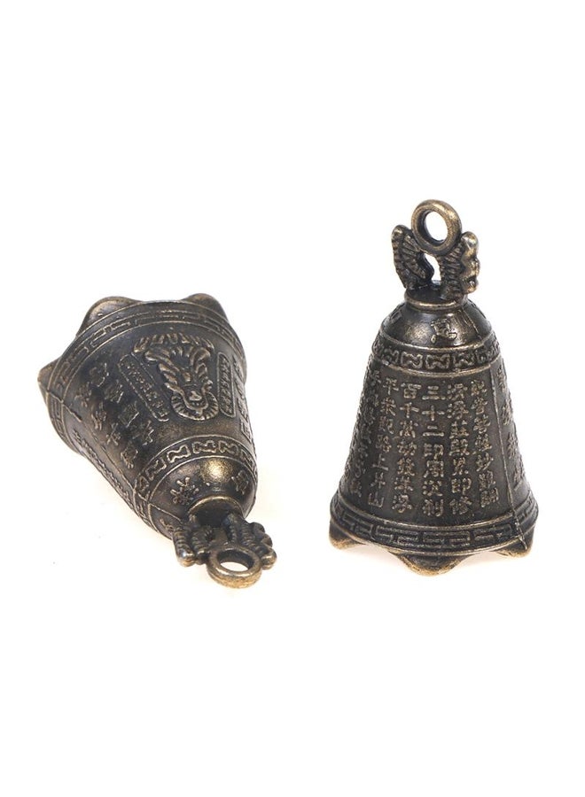 Generic 2Pcs Antique Bell China'S Mini Brass Copper Sculpture Pray Guanyin Bell - Image 5