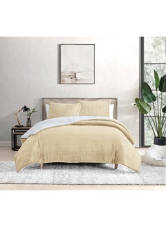 Cottage Waffle burnout flannel comforter set 220*240 cm+50*75 cm  - Image 1