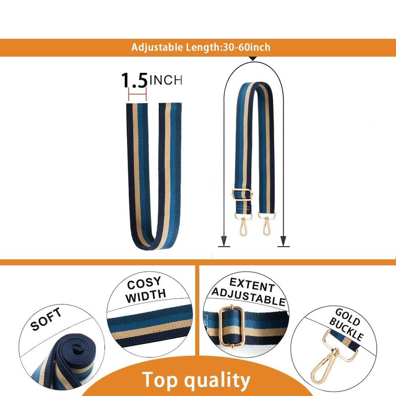 Styzere Adjustable Purse Strap Replacement for Women, 1.5" Wide Crossbody Shoulder Strap Bag Strap Boho Handbag Strap (Design J) - Image 4