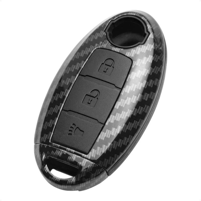 TANGSEN Key Fob Case Cover for INFINITI EX35 EX37 FX35 FX37 FX45 FX50 Q70 QX50 QX70 for NISSAN 370Z ARMADA CUBE JUKE LEAF MURANO PATHFINDER QUEST ROGUE TITAN XD VERSA NOTE 3Button Keyless Entry Remote - Image 1